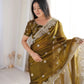 Zari Bordered Shimmer Saree