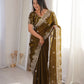 Zari Bordered Shimmer Saree