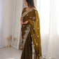 Zari Bordered Shimmer Saree