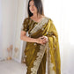 Zari Bordered Shimmer Saree
