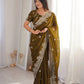 Zari Bordered Shimmer Saree
