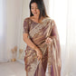 Zari Bordered Shimmer Saree