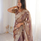 Zari Bordered Shimmer Saree