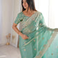 Zari Bordered Shimmer Saree