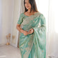 Zari Bordered Shimmer Saree