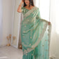 Zari Bordered Shimmer Saree