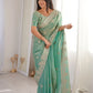 Zari Bordered Shimmer Saree