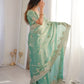 Zari Bordered Shimmer Saree