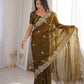 Zari Bordered Shimmer Saree