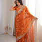 Zari Bordered Shimmer Saree