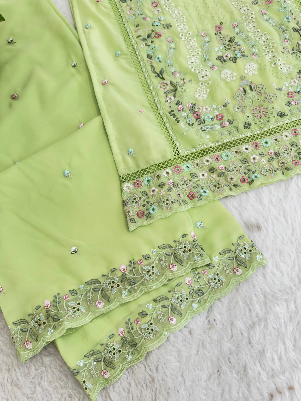Zari Embroidered Georgette Suit
