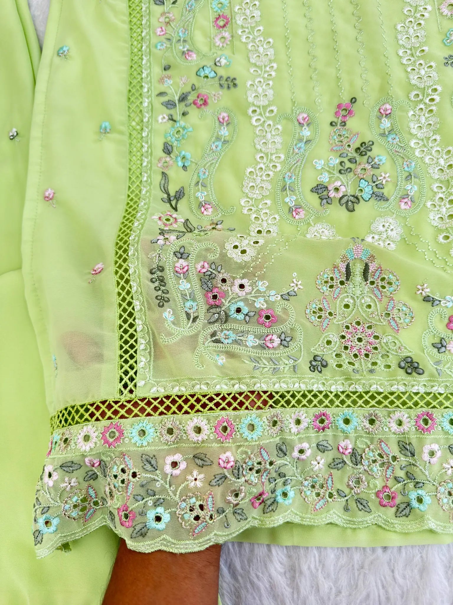 Zari Embroidered Georgette Suit