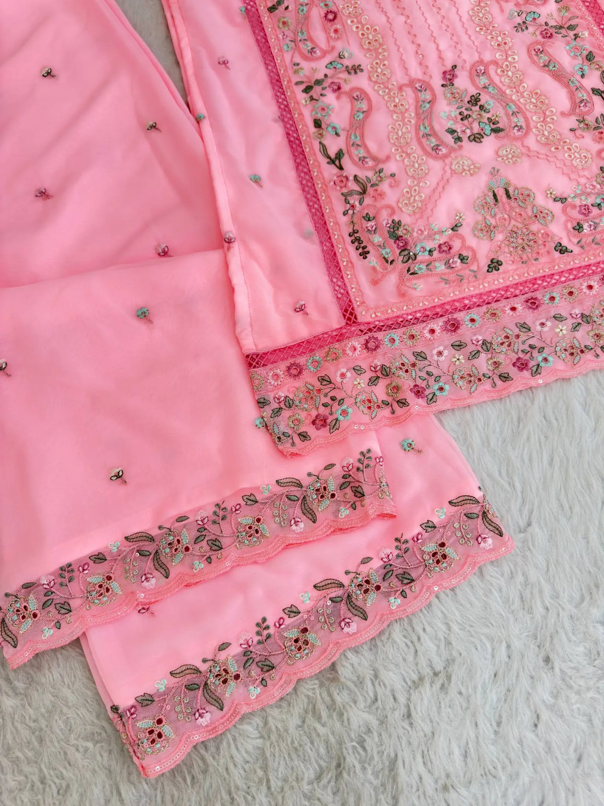 Zari Embroidered Georgette Suit