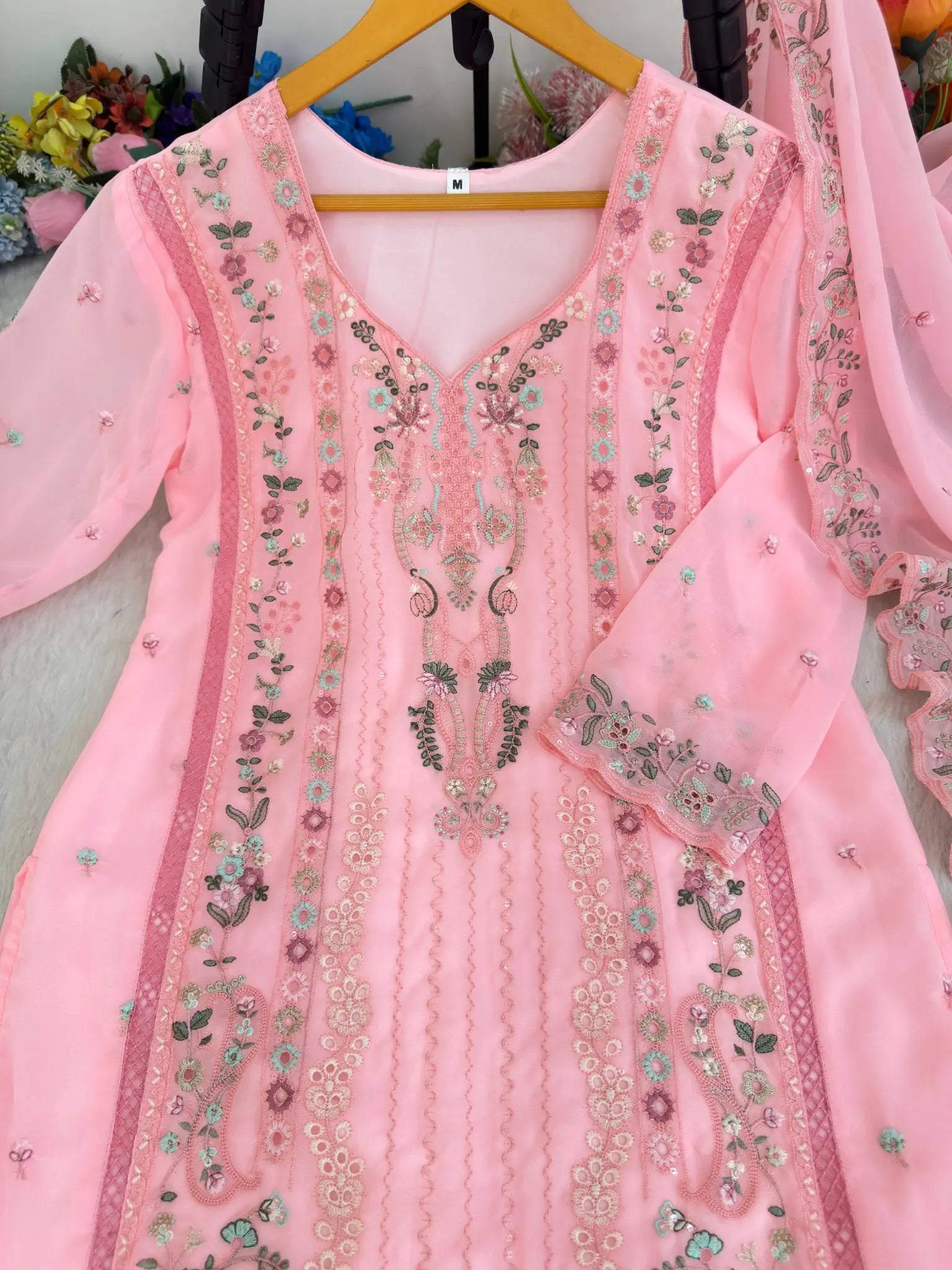 Zari Embroidered Georgette Suit