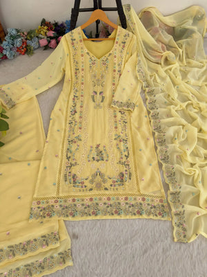 Zari Embroidered Georgette Suit