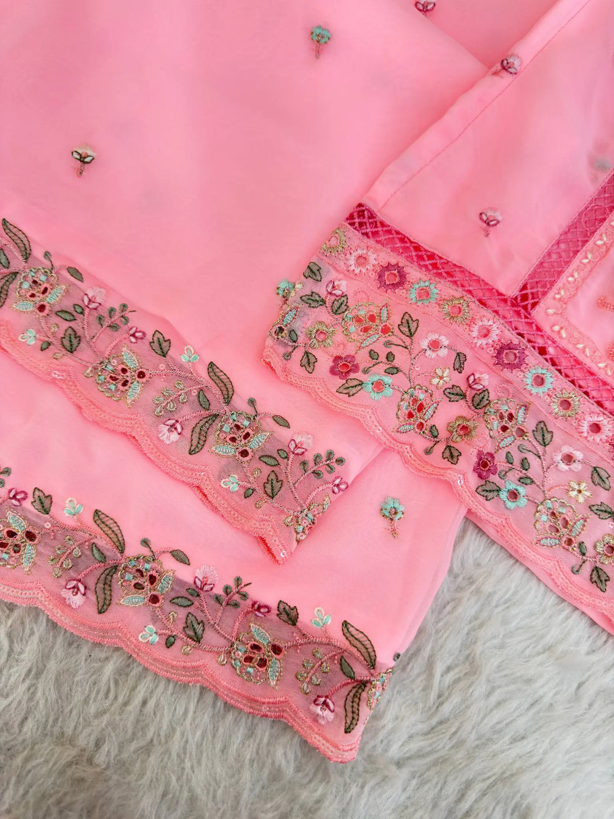 Zari Embroidered Georgette Suit