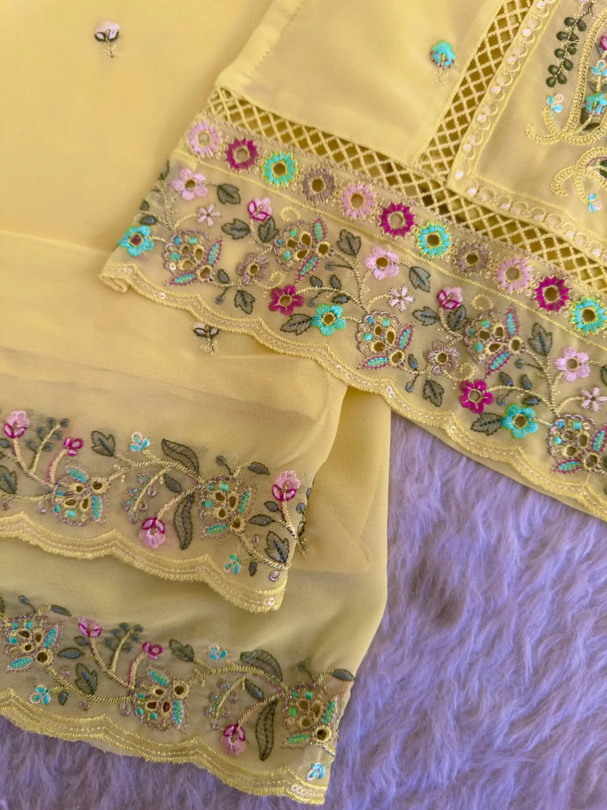 Zari Embroidered Georgette Suit