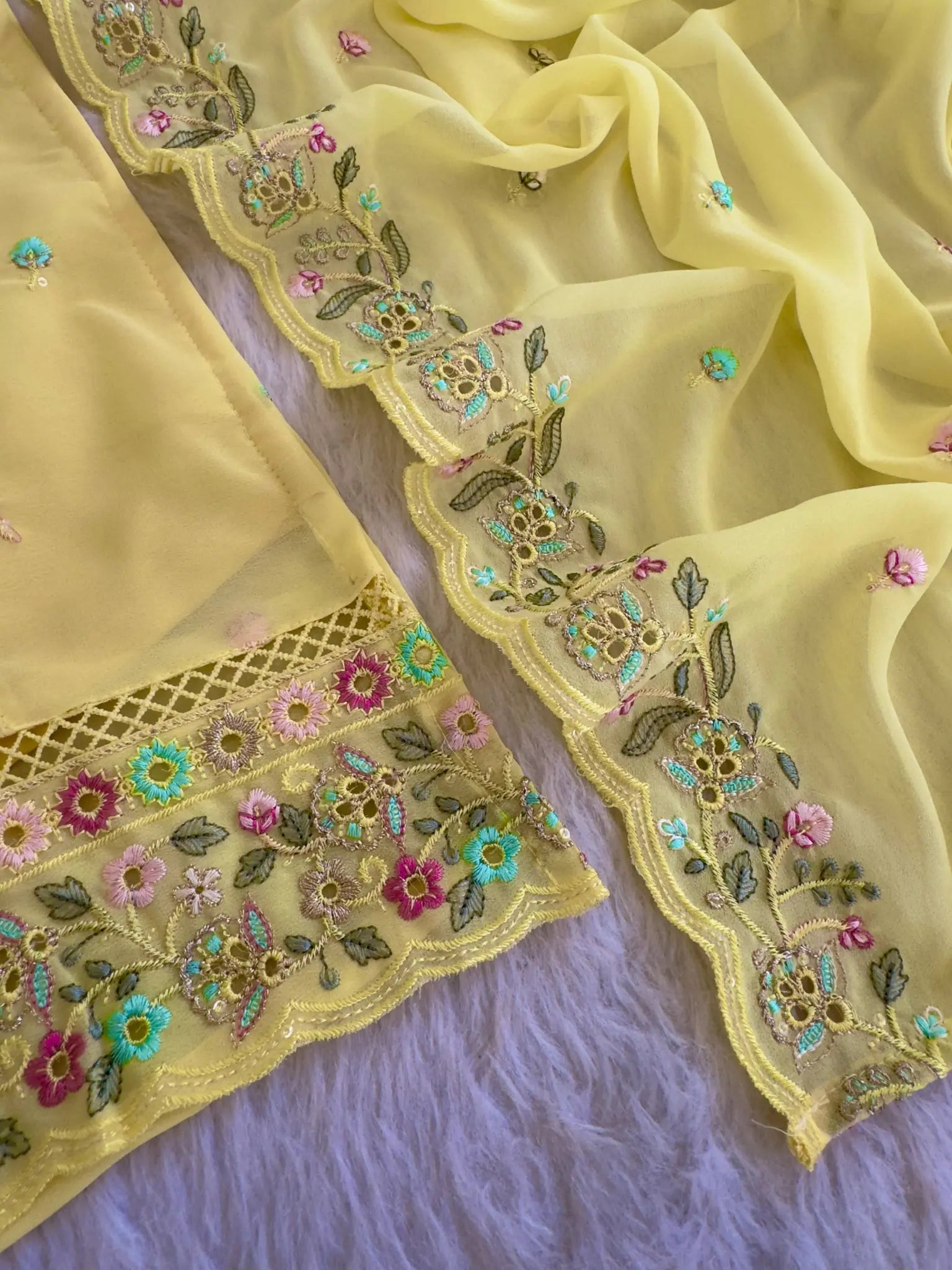 Zari Embroidered Georgette Suit