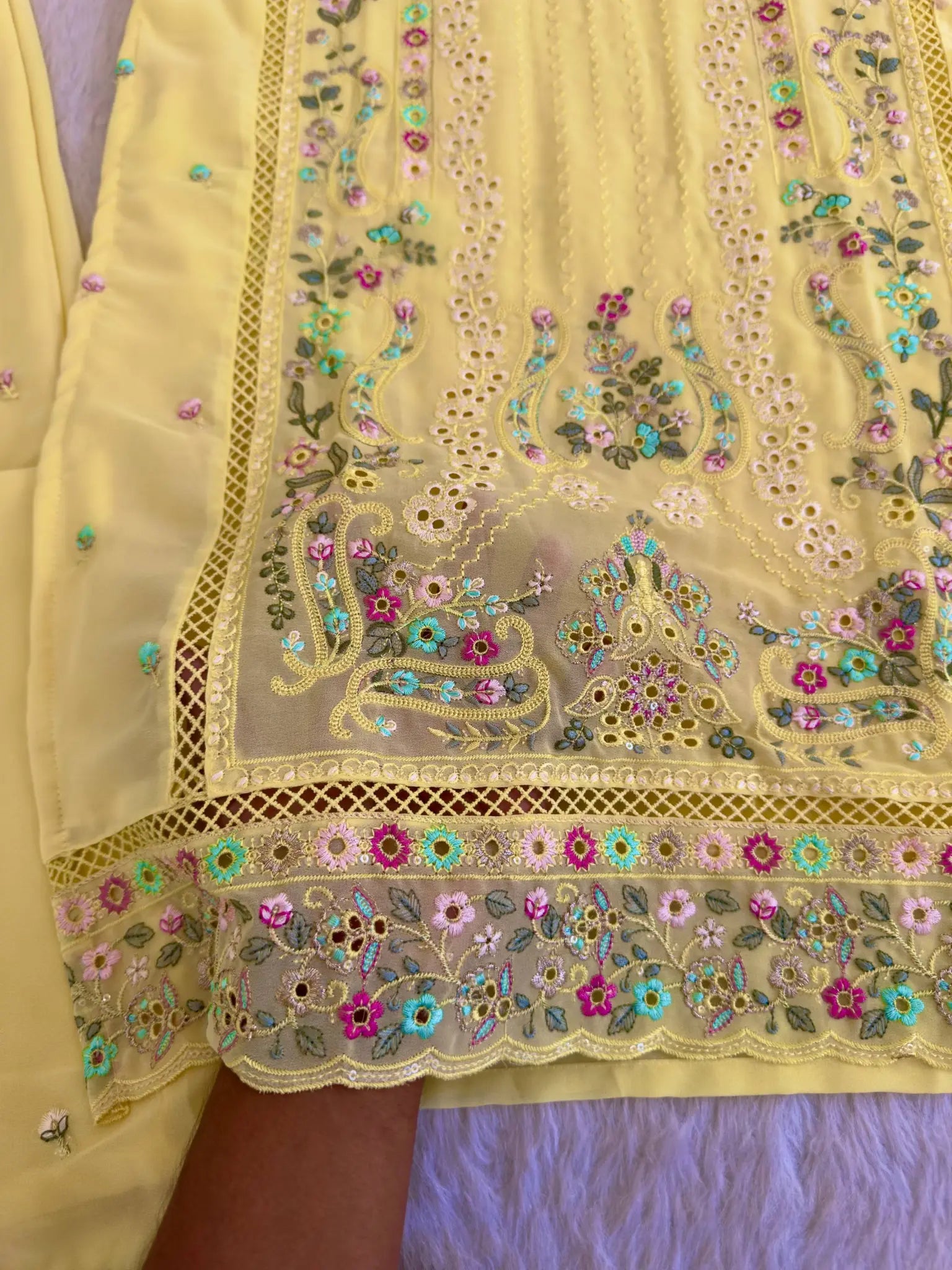 Zari Embroidered Georgette Suit