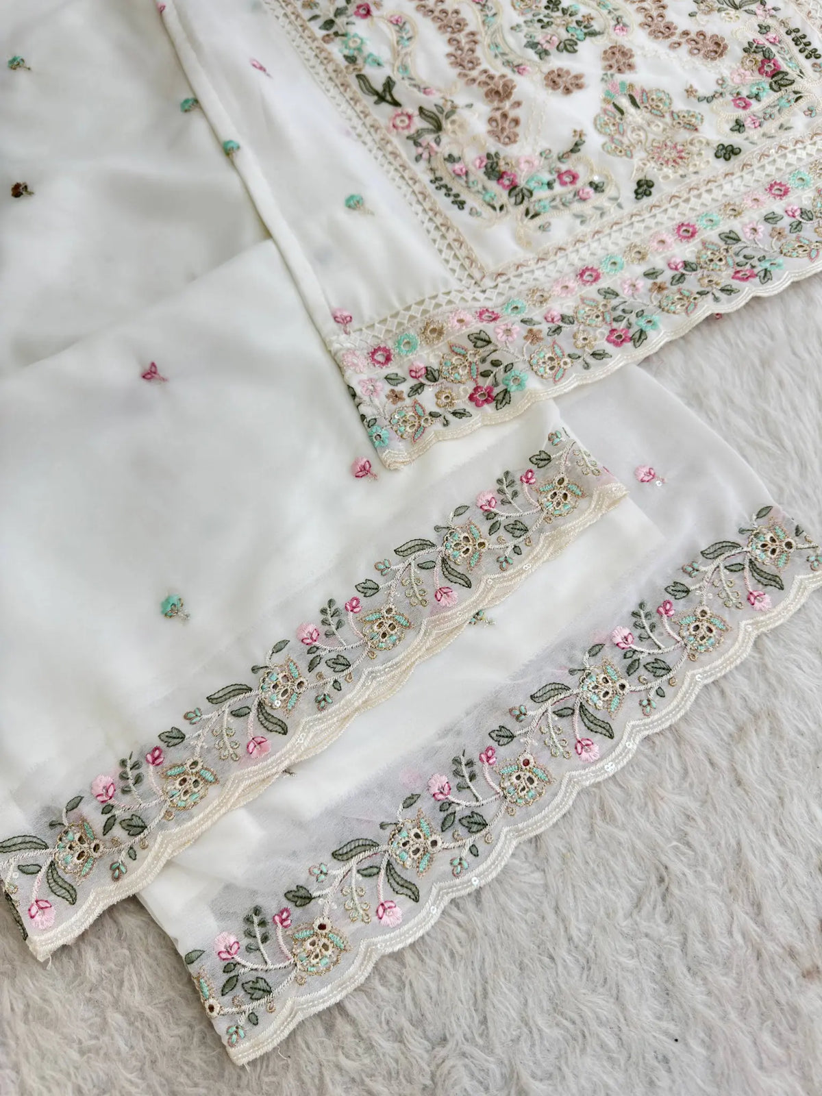 Zari Embroidered Georgette Suit