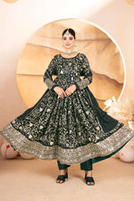 Zari Sequin Anarkali Gown