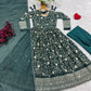Zari Sequin Anarkali Gown