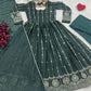 Zari Sequin Anarkali Gown