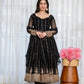 Zari Sequin Anarkali Gown
