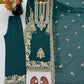 Zari Sequin Embroidered Palazzo Suit