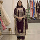 Zari Sequin Embroidered Palazzo Suit