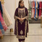 Zari Sequin Embroidered Palazzo Suit