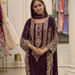 Zari Sequin Embroidered Palazzo Suit