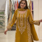 Zari Sequin Embroidered Palazzo Suit