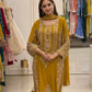 Zari Sequin Embroidered Palazzo Suit