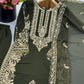 Zari Sequin Embroidered Palazzo Suit