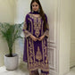 Zari Sequin Georgette Embroidered Palazzo Suit