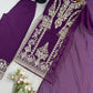 Zari Sequin Georgette Embroidered Palazzo Suit