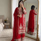 Zari Sequin Georgette Embroidered Palazzo Suit