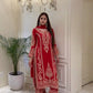 Zari Sequin Georgette Embroidered Palazzo Suit