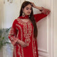 Zari Sequin Georgette Embroidered Palazzo Suit