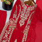 Zari Sequin Georgette Embroidered Palazzo Suit