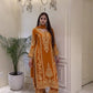 Zari Sequin Georgette Embroidered Palazzo Suit