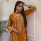 Zari Sequin Georgette Embroidered Palazzo Suit