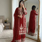 Zari Sequin Georgette Embroidered Palazzo Suit