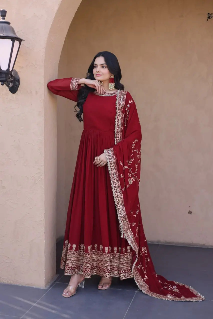 Zari Sequin Kali Anarkali