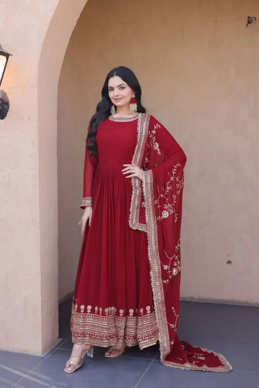 Zari Sequin Kali Anarkali