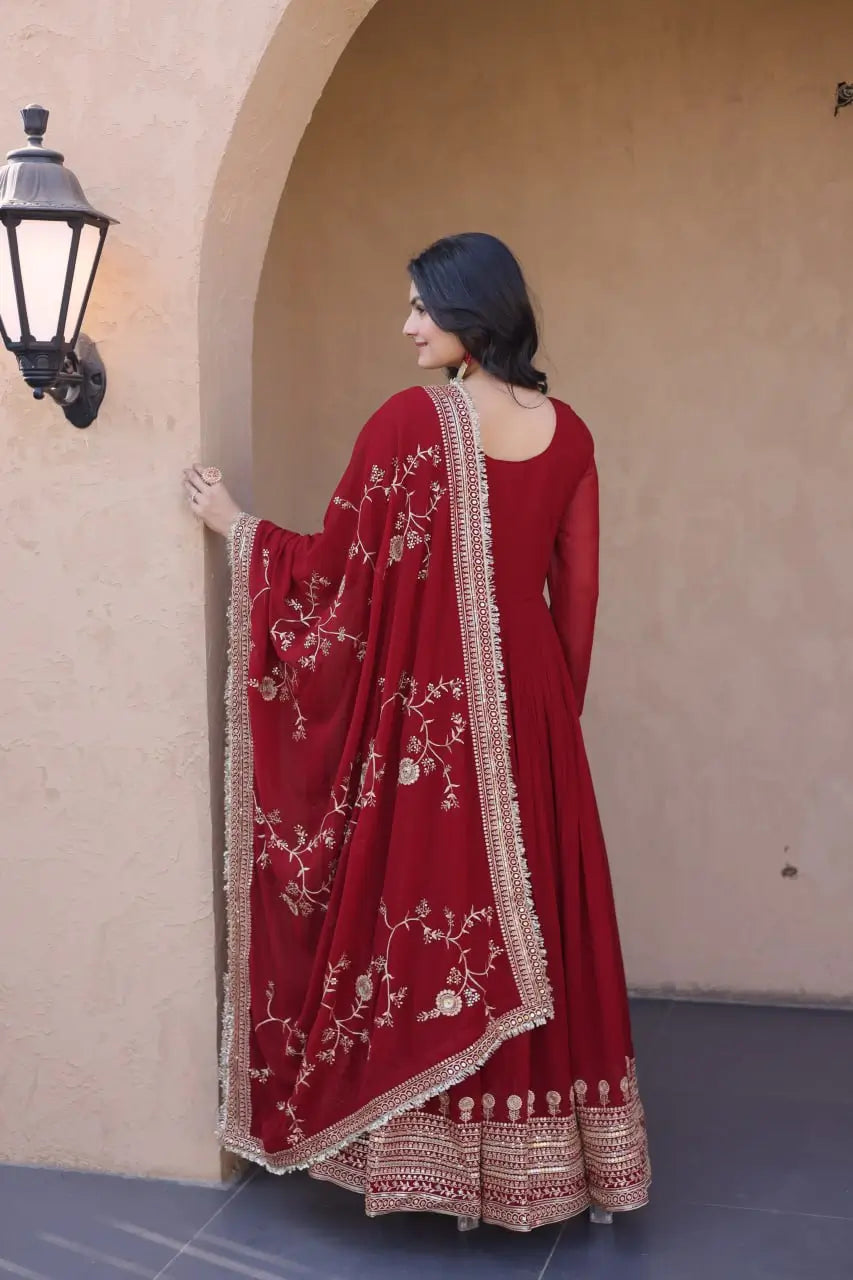 Zari Sequin Kali Anarkali