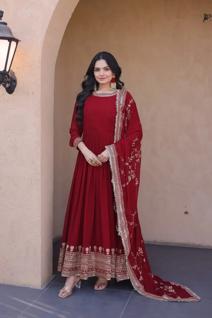 Zari Sequin Kali Anarkali