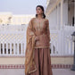 Zari Sequins Embroidered Fendi Crush Kurti Sharara Set
