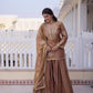 Zari Sequins Embroidered Fendi Crush Kurti Sharara Set
